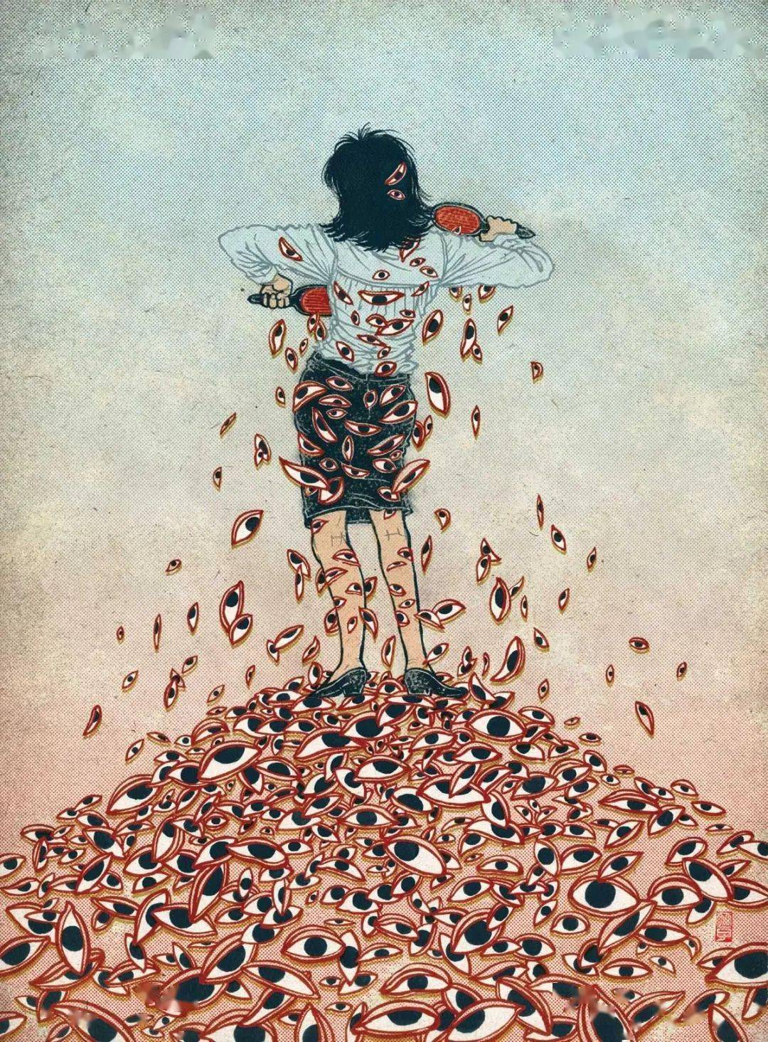 狂野、色气、不羁，当代浮世绘天花板，竟把美女画成这样！_搜狐网, image size:1080x1465