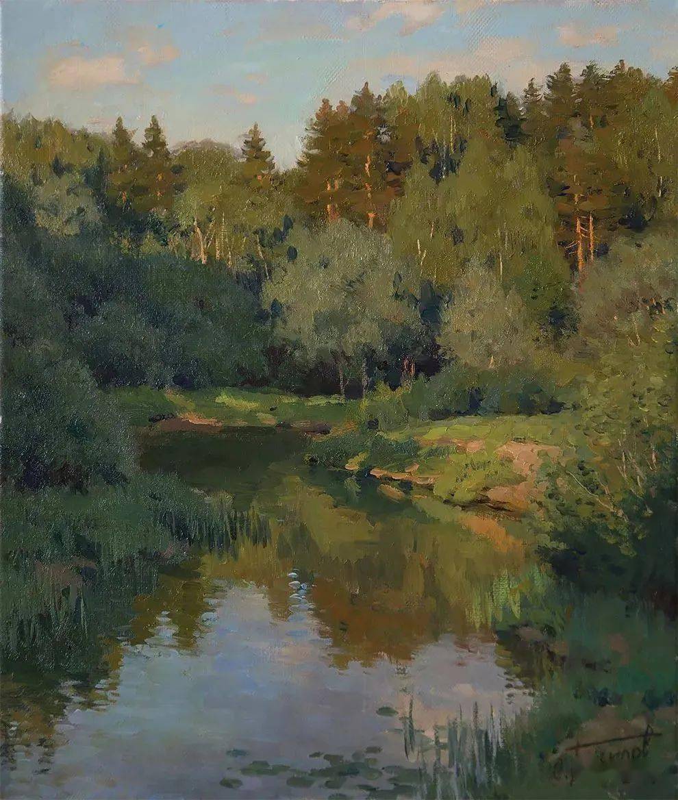 【写生啦】他的作品唯美梦幻_俄罗斯_油画_详情