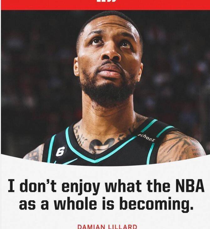 利拉德:不喜欢现在nba的唯冠军论,好像除了夺冠都没意义_环境_本赛季