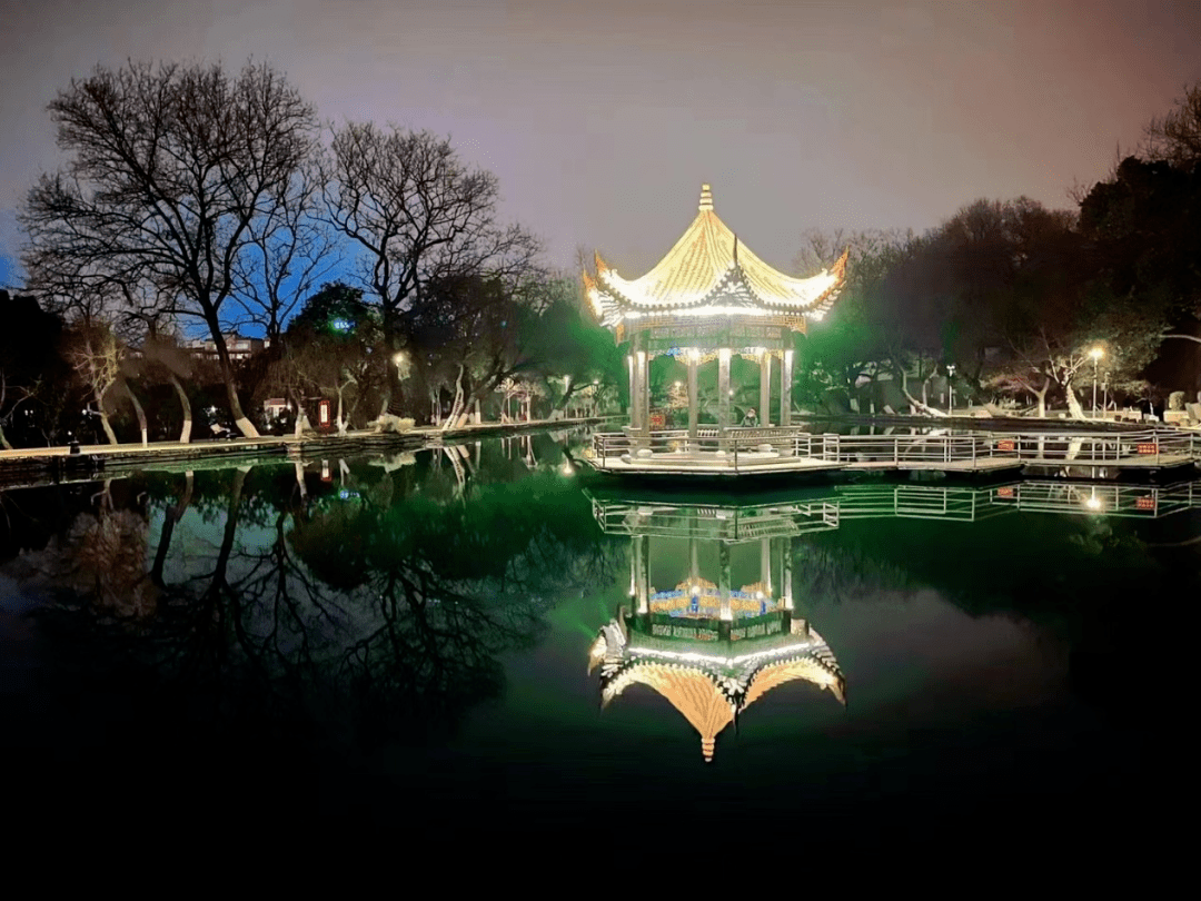 荆门龙泉公园夜景图片