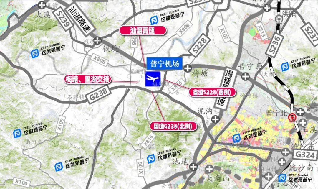 潮汕新建一机场,初步选址此地_普宁_揭阳市_规划
