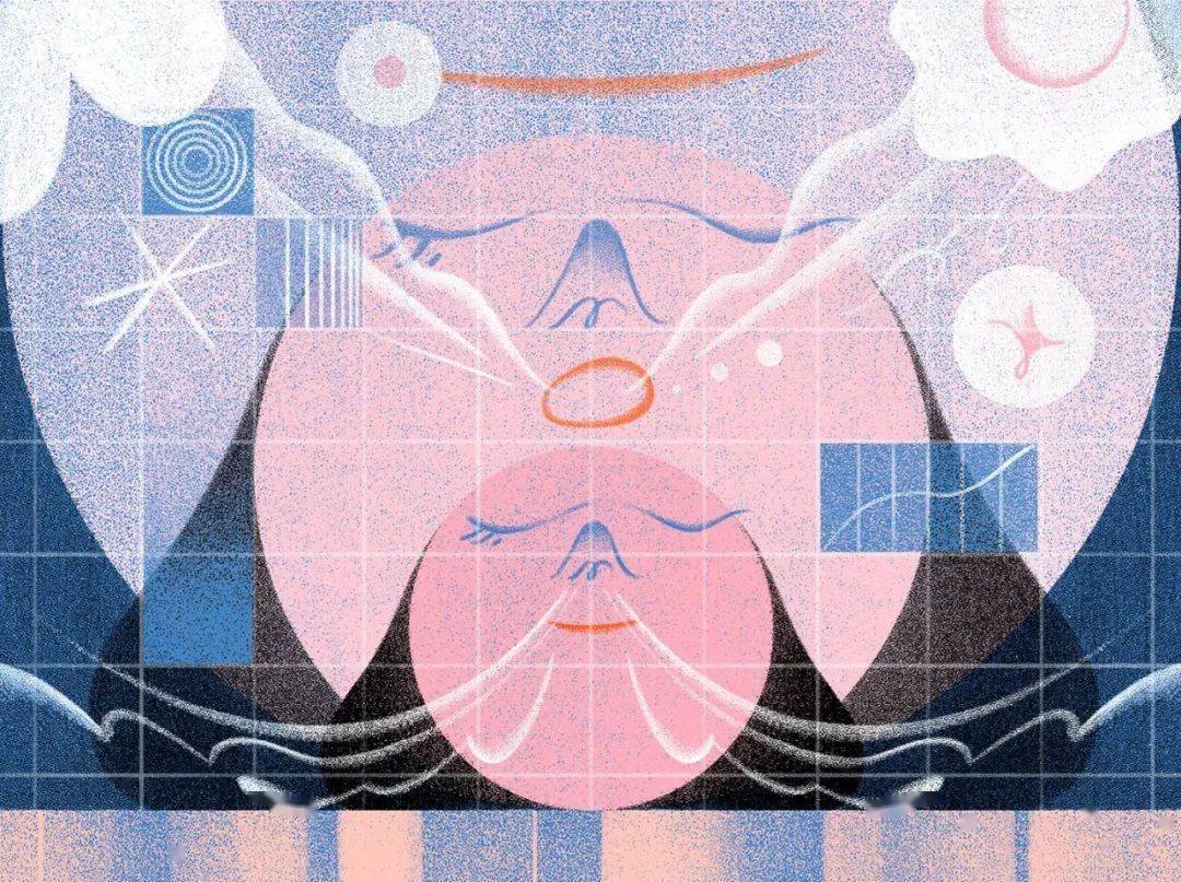 梦境和幻觉,灵动的点线面抽象插画_gizem_vural_灵感