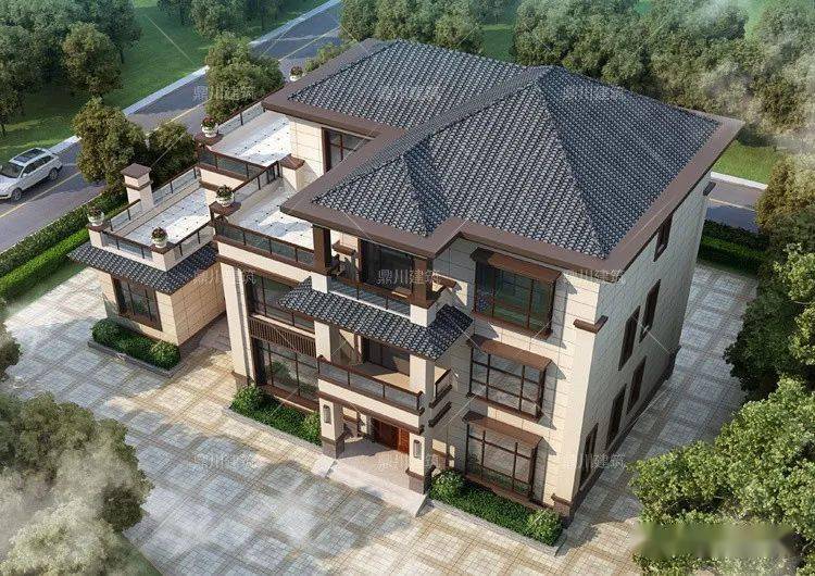 就选这7套新中式别墅吧,端庄典雅,庄重大气_农村_设计_建筑