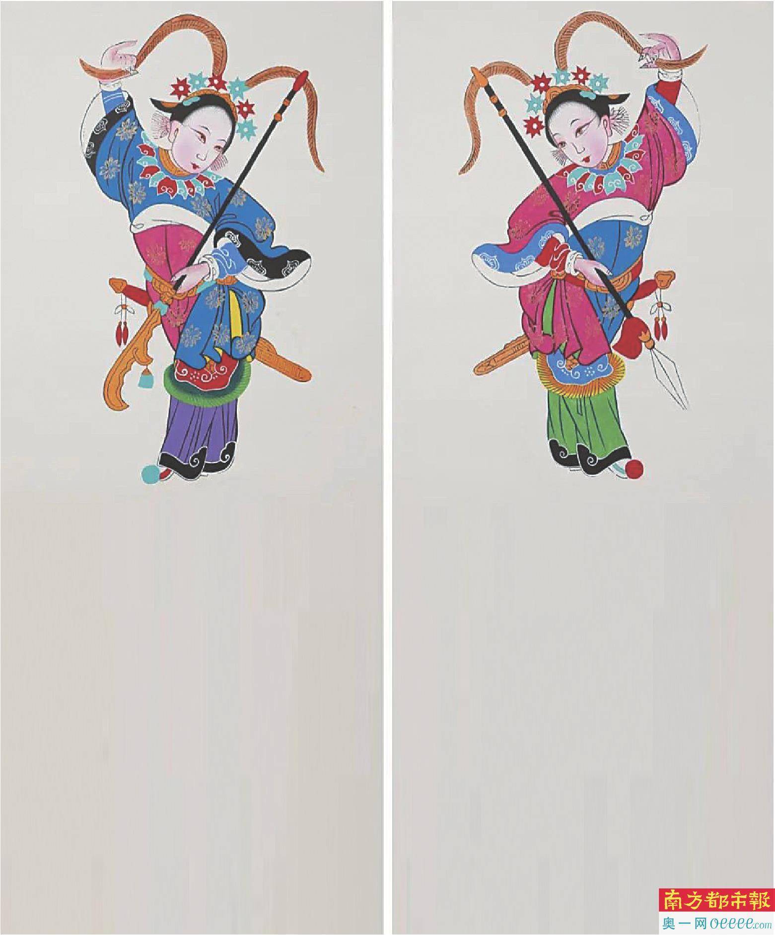 在广州看年画中的女性_社会_梁红玉_门神