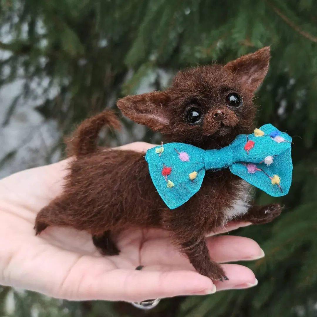 国外手工达人制作动物羊毛毡,可爱精致以假乱真_世界_图片_com