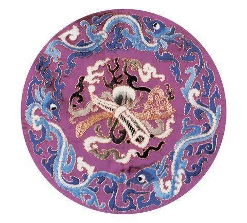 素材| 中国传统刺绣纹样-团纹_服饰_大赛_小伙伴