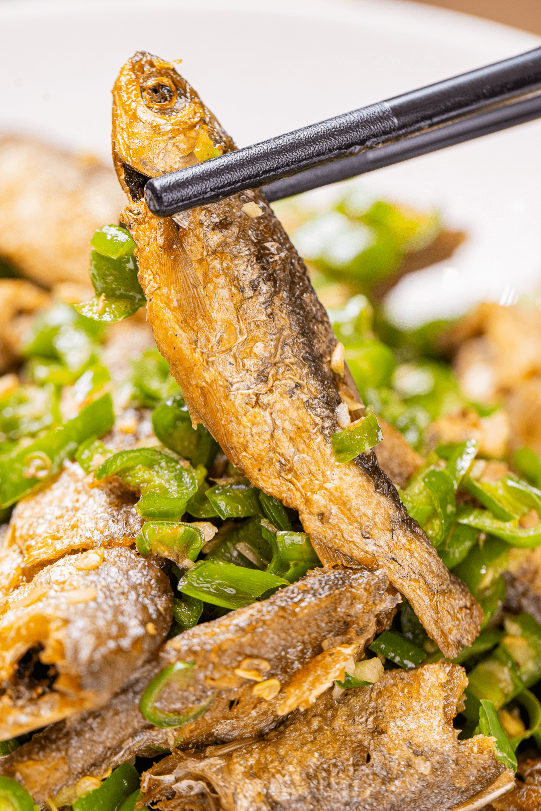 77 爆炒野生小河鱼刚出锅的红烧肉,香气四溢.