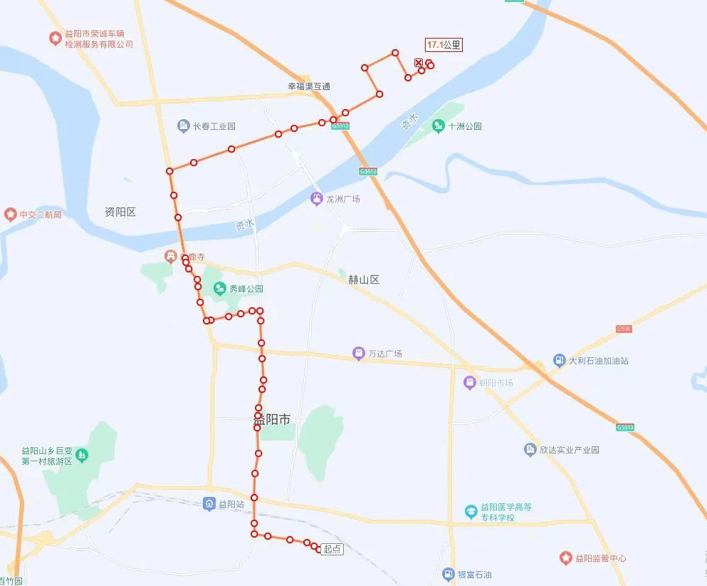 益阳公交车路线图图片