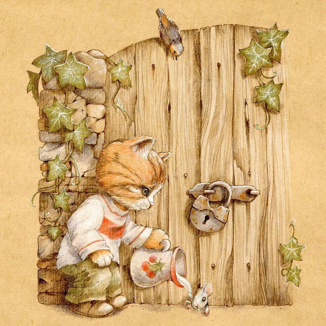 细腻精致的彩铅插画,画风暖你一整天!_知识_网络_版权