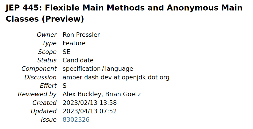 OpenJDK 提案445 ：正在努力简化Java 的入门难度_Main_子程序_方法