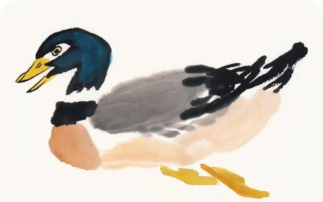 【国画教程】详细写意鸭画法_步骤_赭石_家鸭