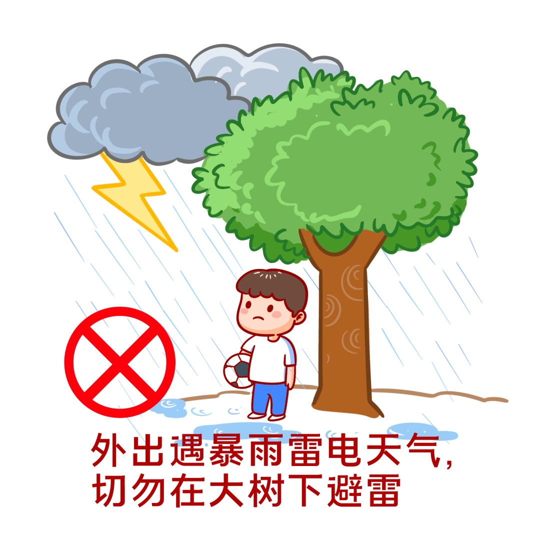 防雷击卡通图片图片