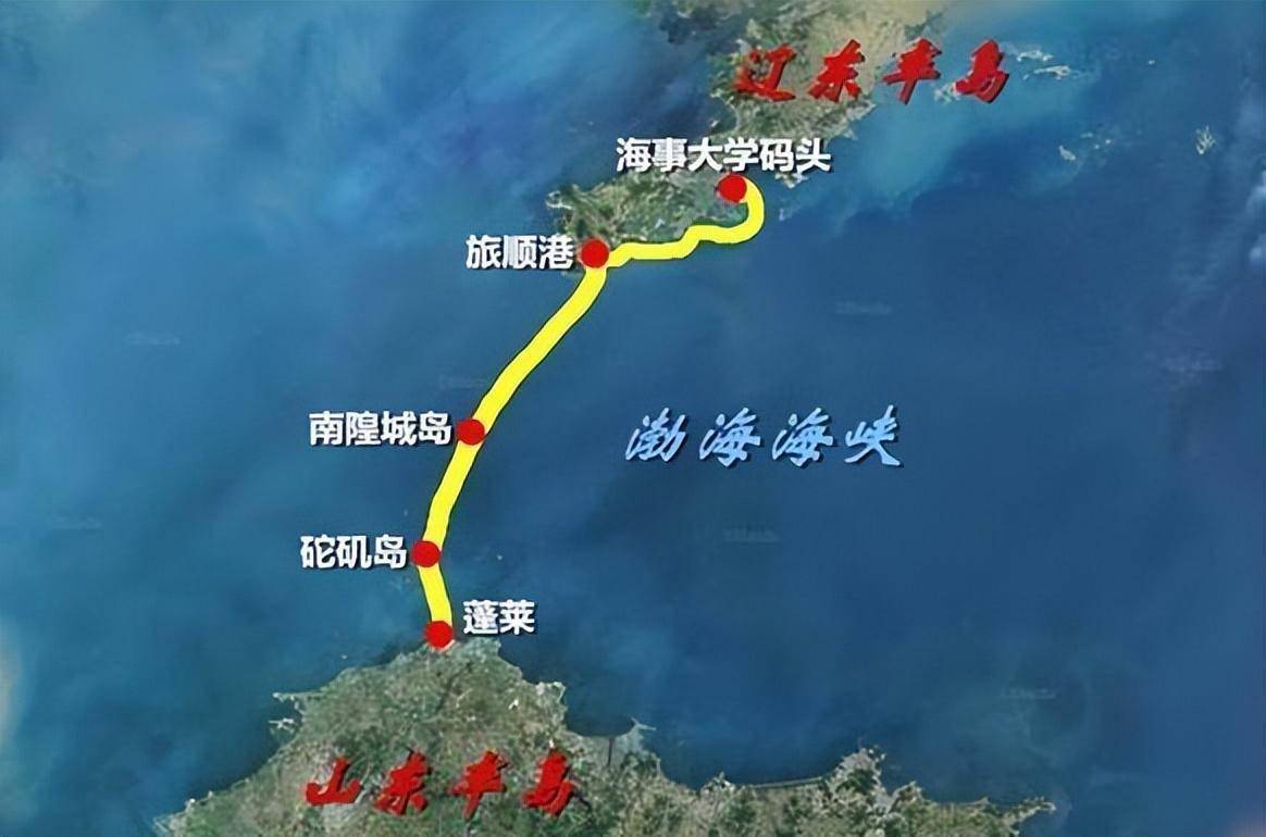 渤海海峡地图图片