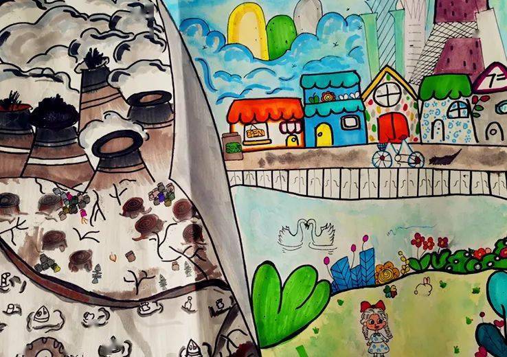 童心绘环保丨全市中小学生环保绘画大赛作品赏析(69)_绿色_辅导_保护