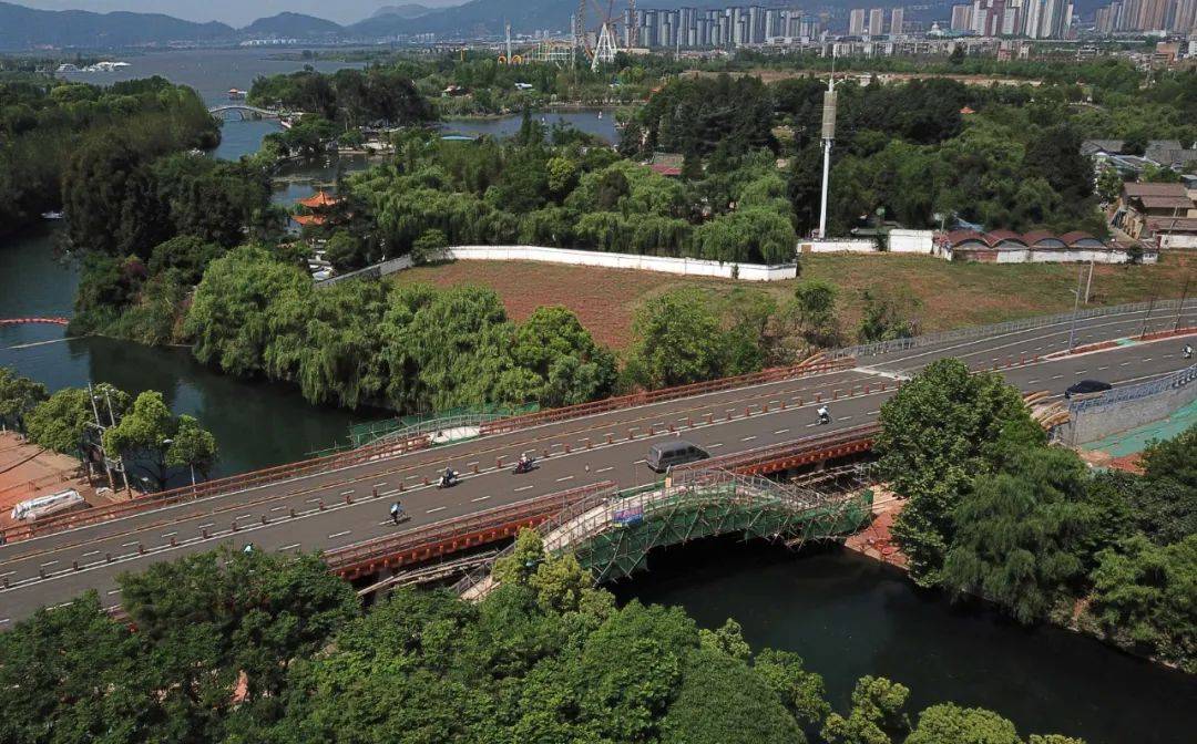 大观河朝云桥预计5月完工,将成滇池绿道打卡点_昆明_装饰_桥梁