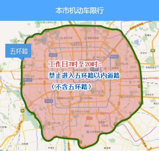 北京限行区域图片