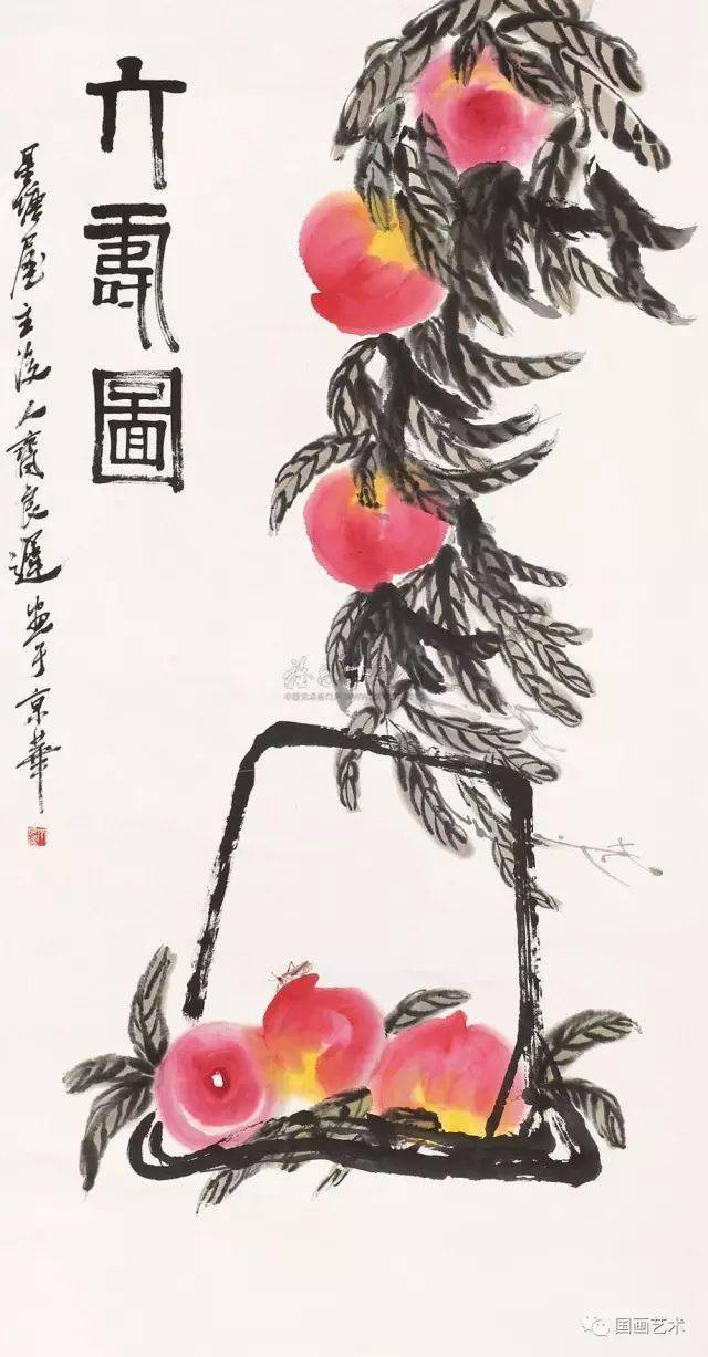 齐良迟画寿桃，非常齐白石_搜狐网
