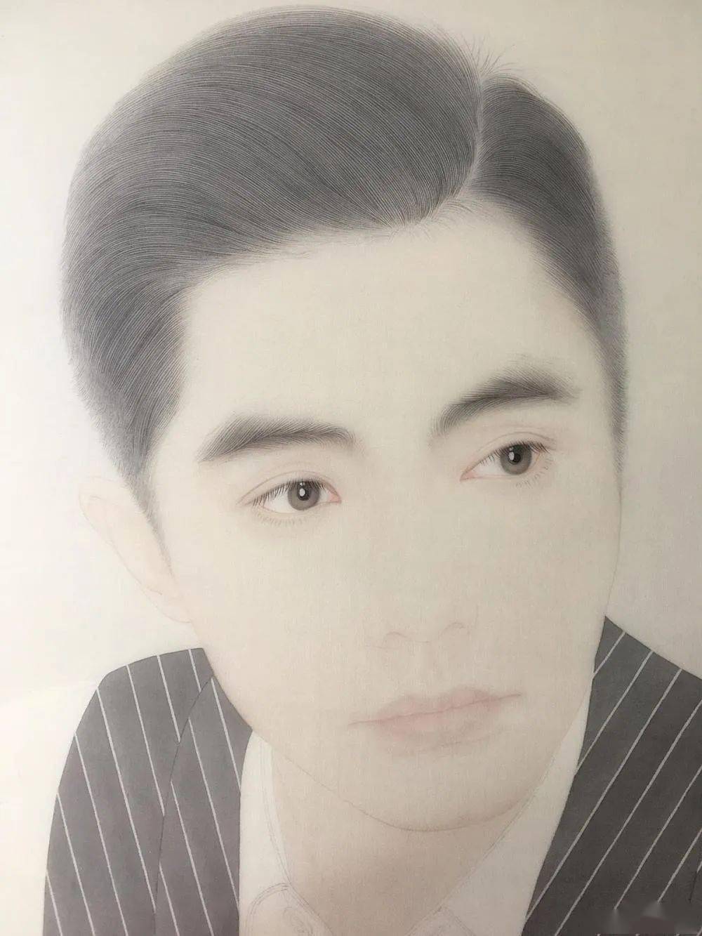 李晶当代新工笔人物画_cm_绢本_笔法