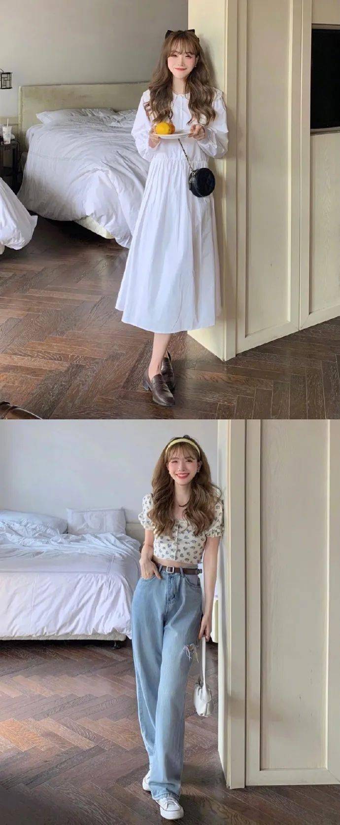 搭配参考 |适合韩系女生的夏日穿搭look 67 676767_女人_跟我