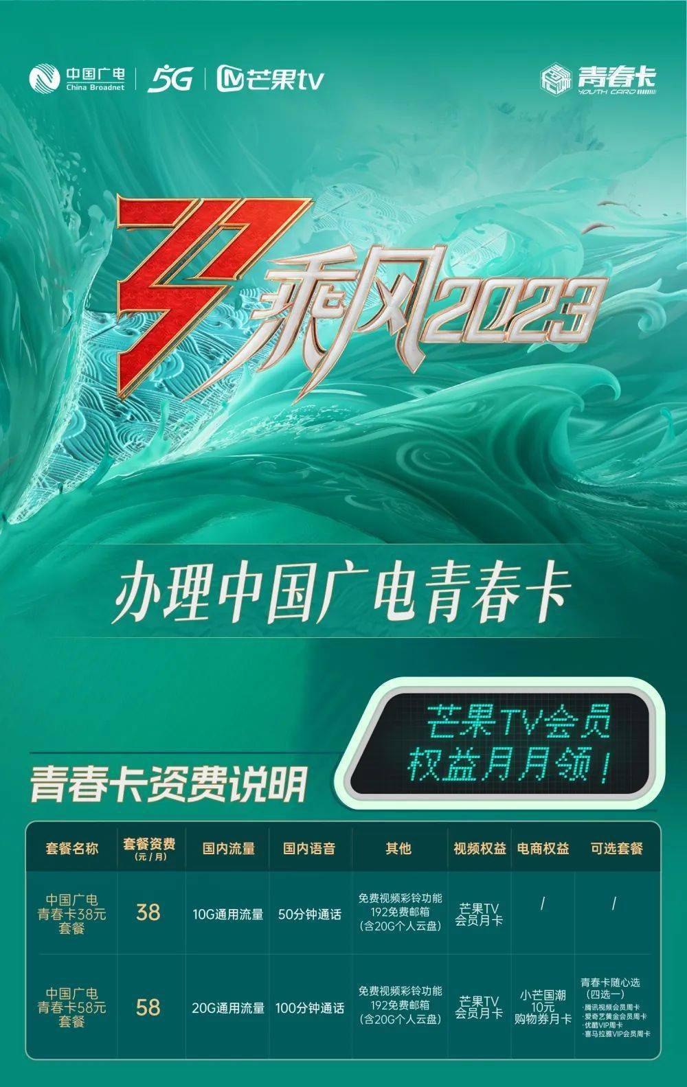 办理广电青春卡 芒果tv会员月月领_中国_流量_福利