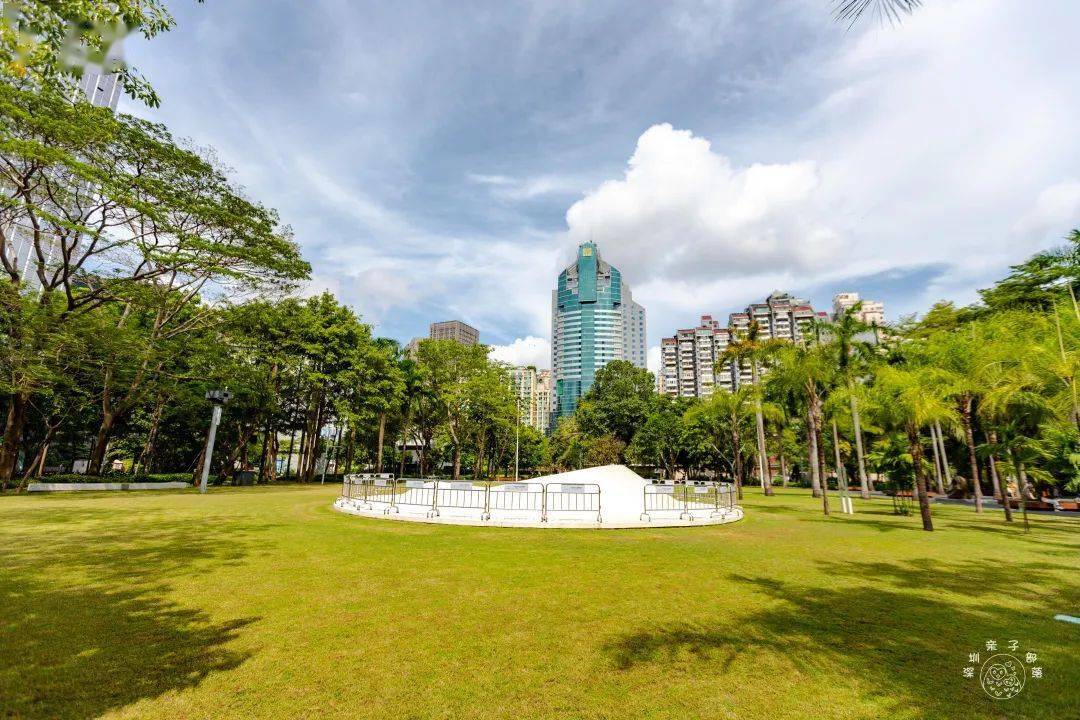 文心公園就位於南海大道與濱海大道的交匯處,緊靠著南山書城,很多家長