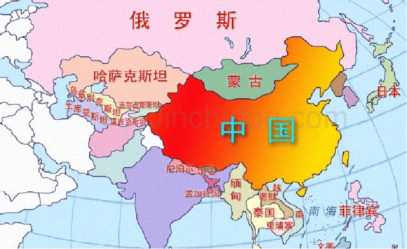 中亚地图简图图片