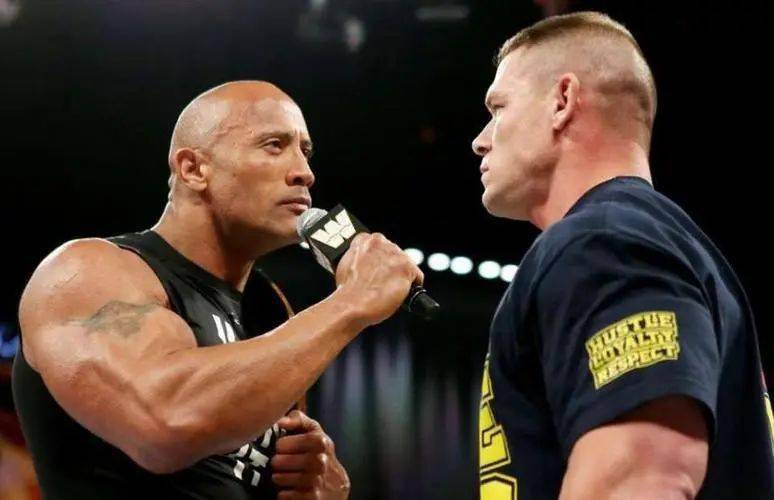 约翰塞纳vs巨石强森第三战!