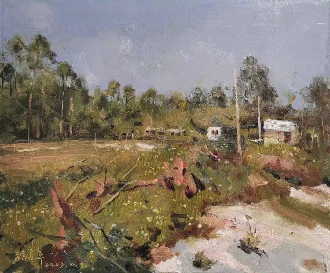 2023管朴学 古林写生作品 2023202380×100cm布面油画古林写生管朴学