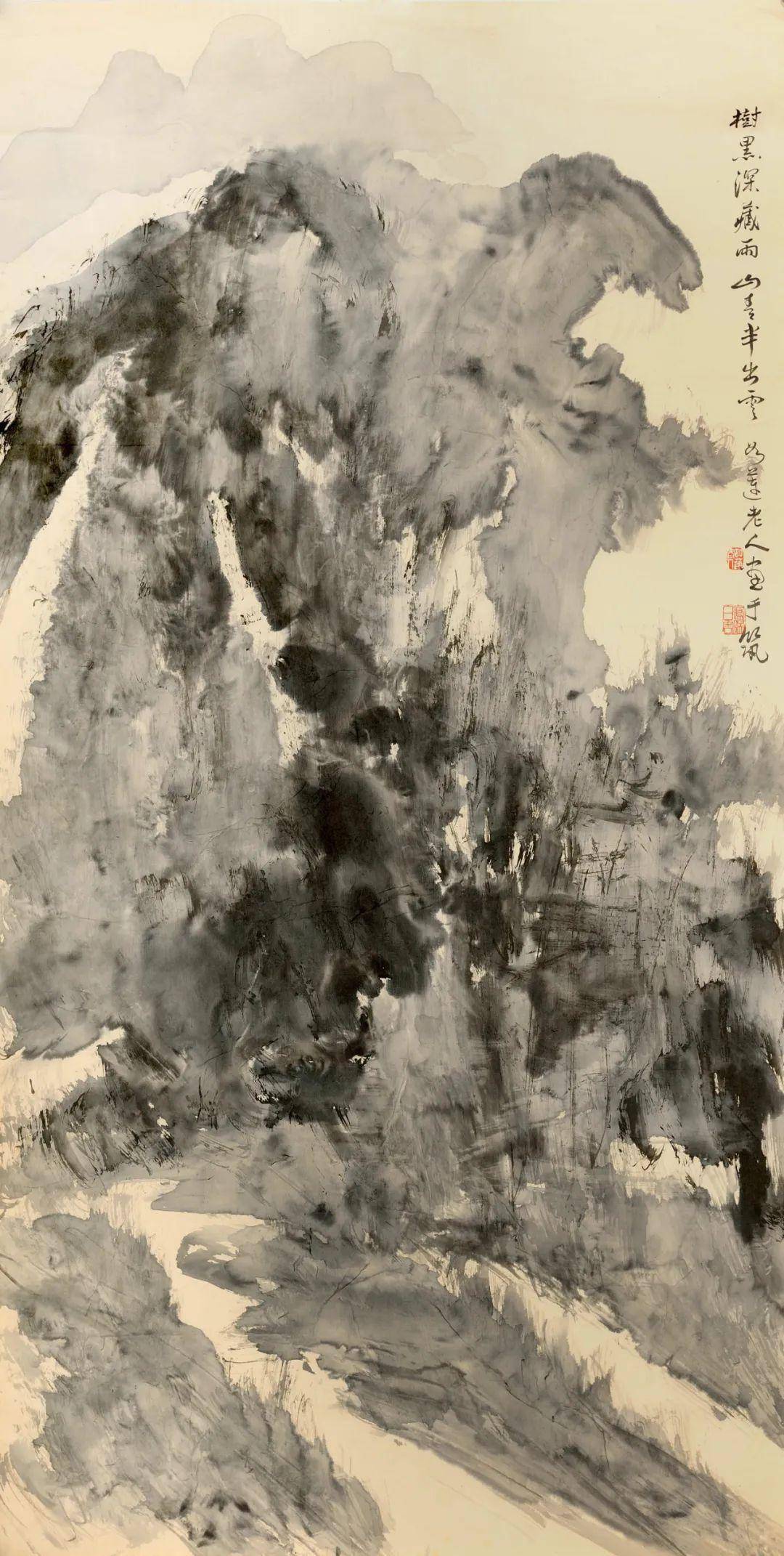 刘知白大泼墨山水,清奇诡美!_作品_刘剑_写意