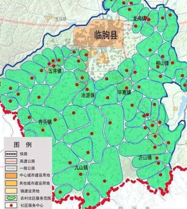 划分为十个地区的潍坊临朐