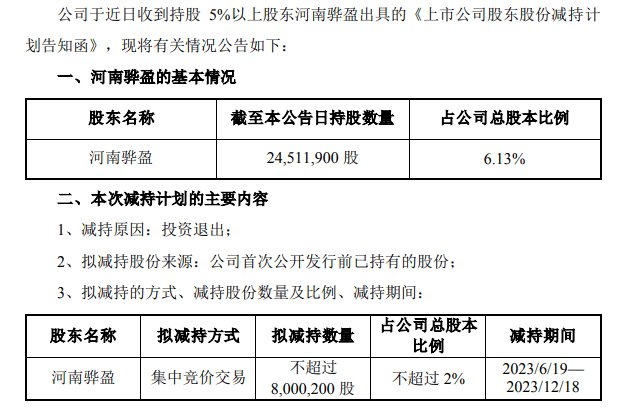 紅星資本局注意到,截至上述擬減持公告日,河南高瓴驊盈持有華蘭疫苗約