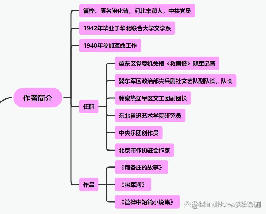 《小英雄雨来》思维导图:四年级语文高清导图模板