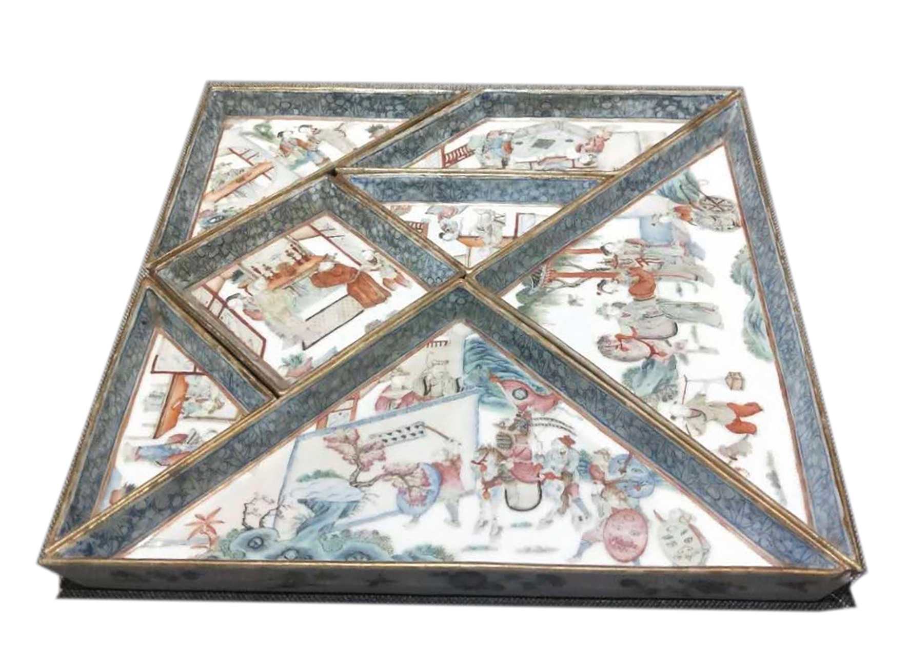 益智游戏代表作,通过切割的板子拼出各种图形,有四巧板,五巧板,七巧板