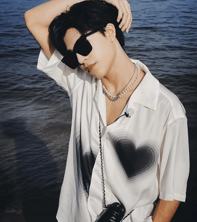 夏日海边限定男友,有点blue_照片_人物_大海