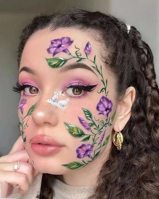 赏析|美妆博主louisa妆容集锦_彩绘_水性_ywxo