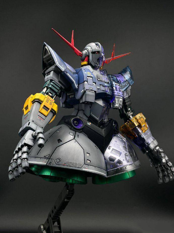半透明外甲,机动战士高达rg比例吉恩号模型_改造_进行了_实体