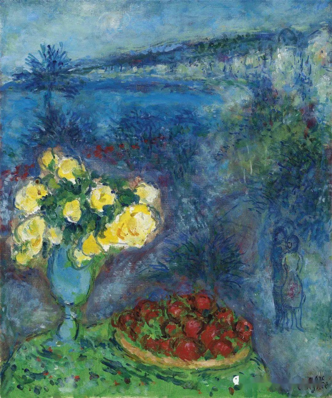 马克·夏加尔是现代绘画史上的伟人,游离于印象派,立体派,抽象表现