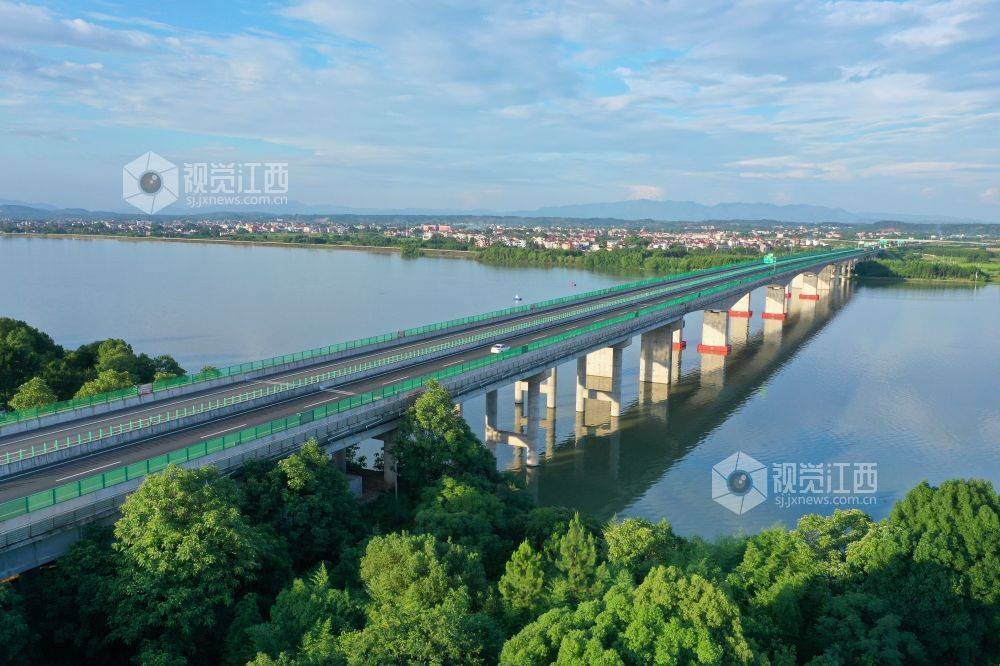 江西泰和:高速大桥壮观如画_高速公路_赣江_发展