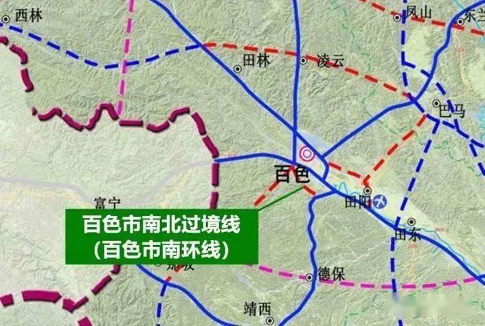 百色市南环线高速示意图百色市南北过境线公路(百色南环线)总建设