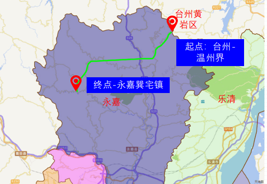 温岭至常山公路线路图图片