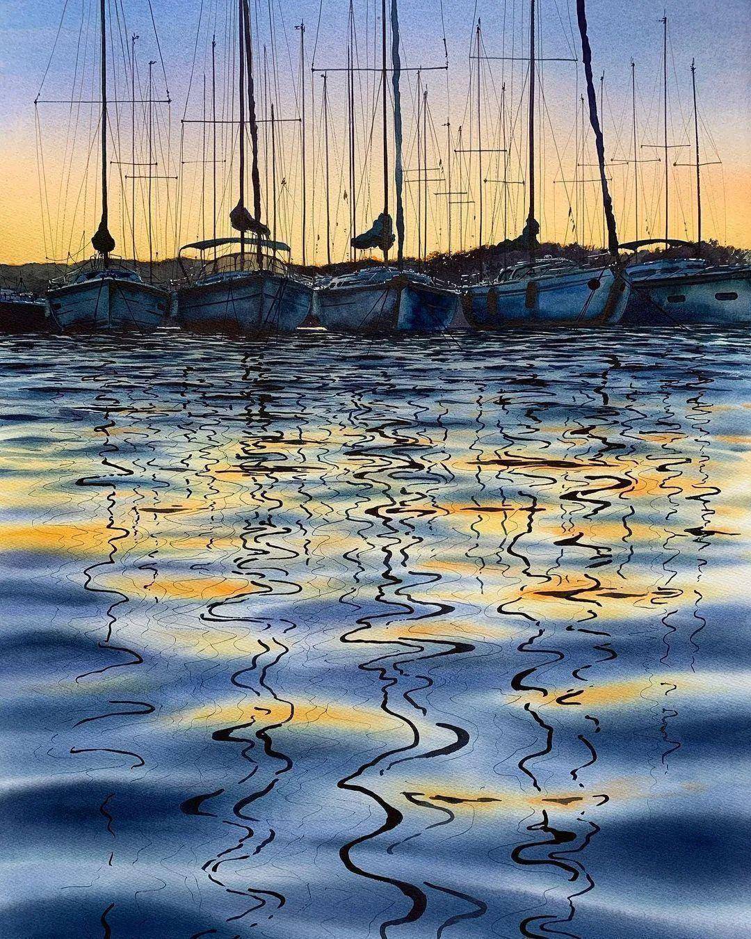 水面荡漾的波纹,映衬着大自然的倒影,着实让人着迷!_ins_侵权_图文