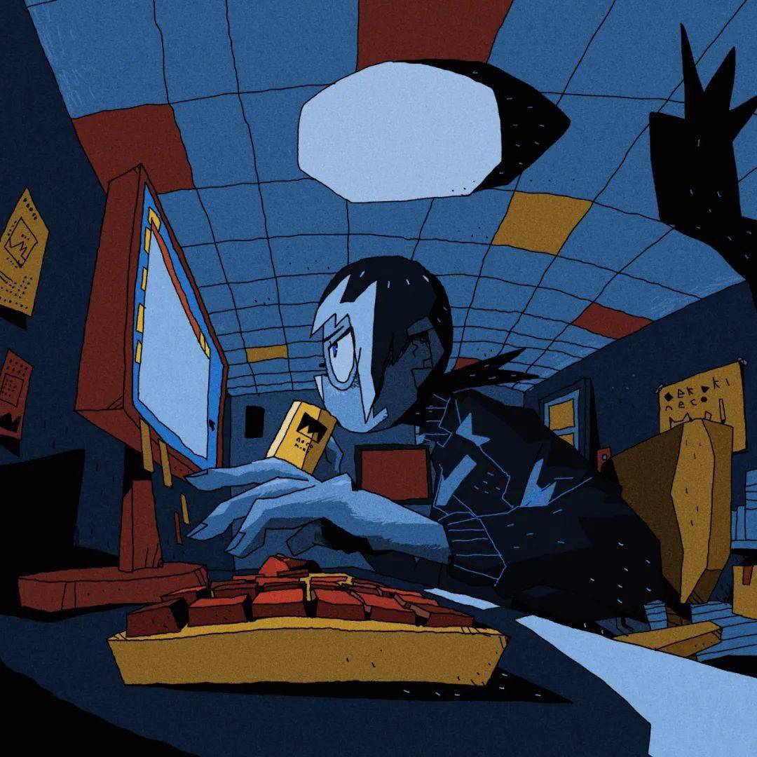 m属性大爆发!她一拳揍过来我还是爱惨_@ohuton_线条_女孩