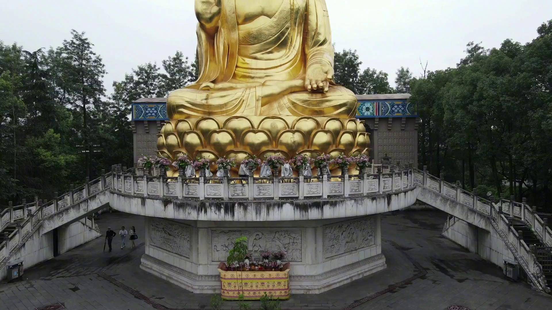 重庆华岩寺金身大佛 文化旅游 祈福 南无阿弥陀佛