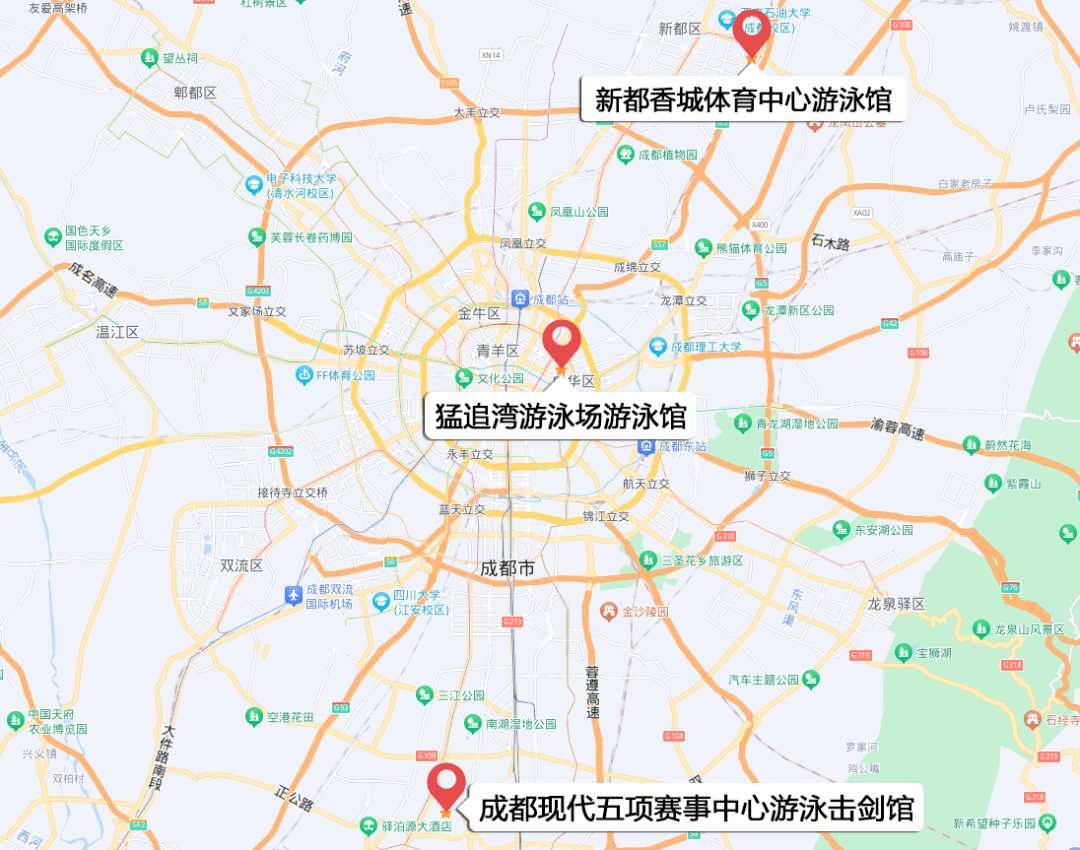 成都大运会场馆地图图片