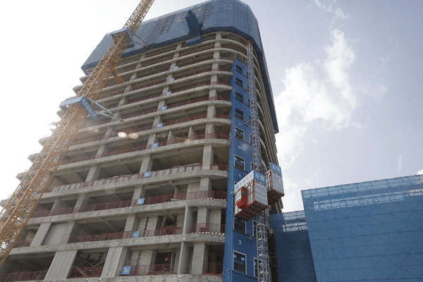 港航大厦项目现场(央广网发 通讯员供图)港航大厦项目位于江苏省盐城