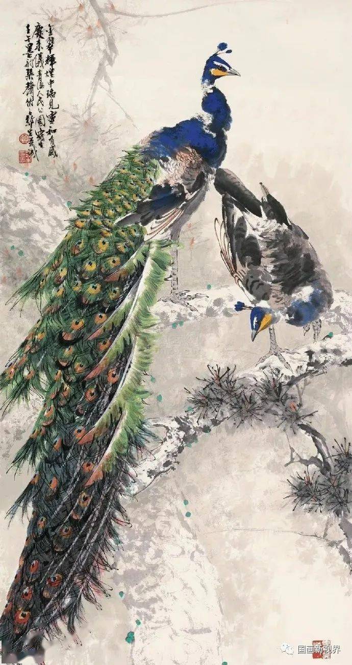 这组孔雀图,太美啦~_感觉_刘奎龄_生活