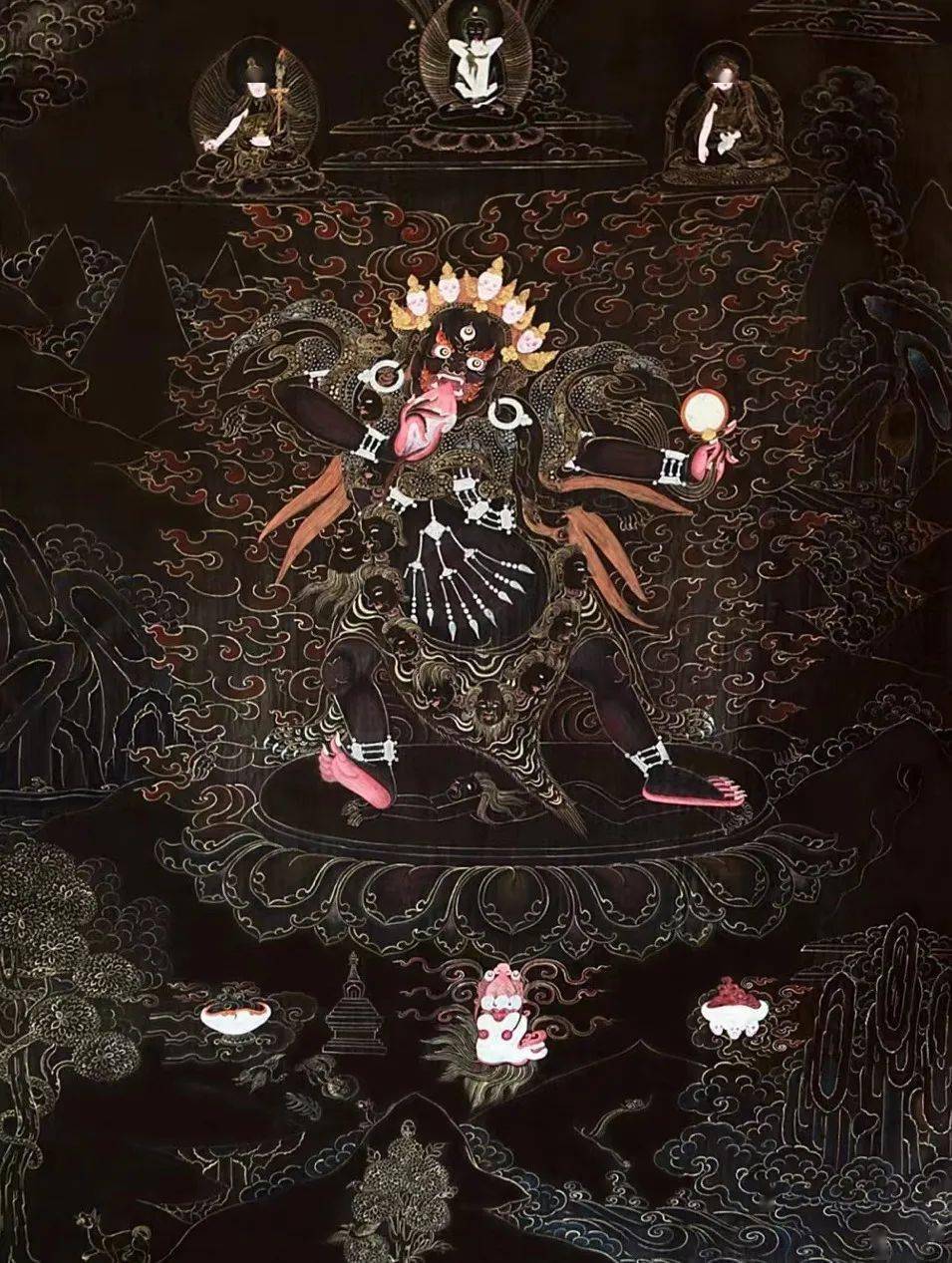 普贤佛母化身:宁玛巴护法女神德春拉姆 | 桑丹笔记_寺庙_木头_时候