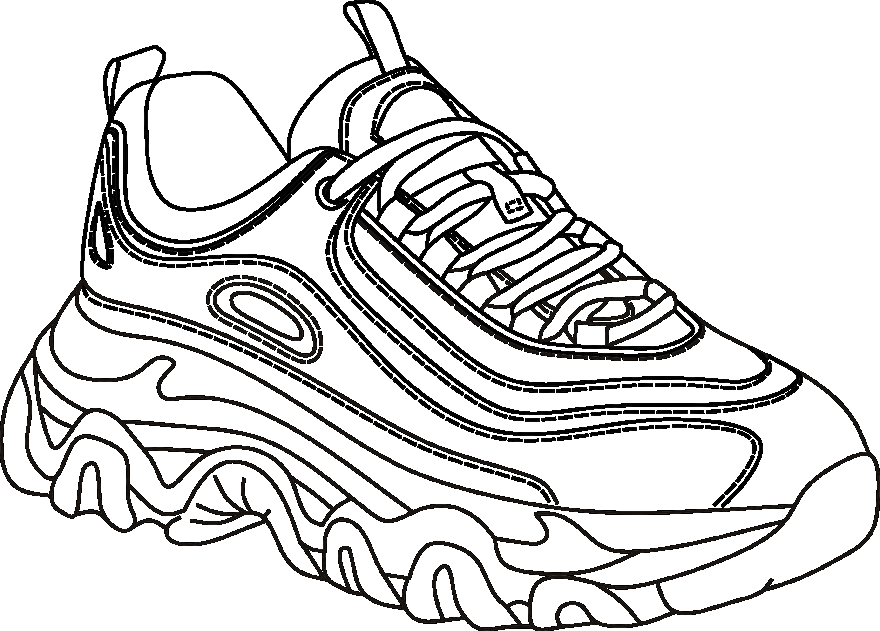 运动鞋画法图片