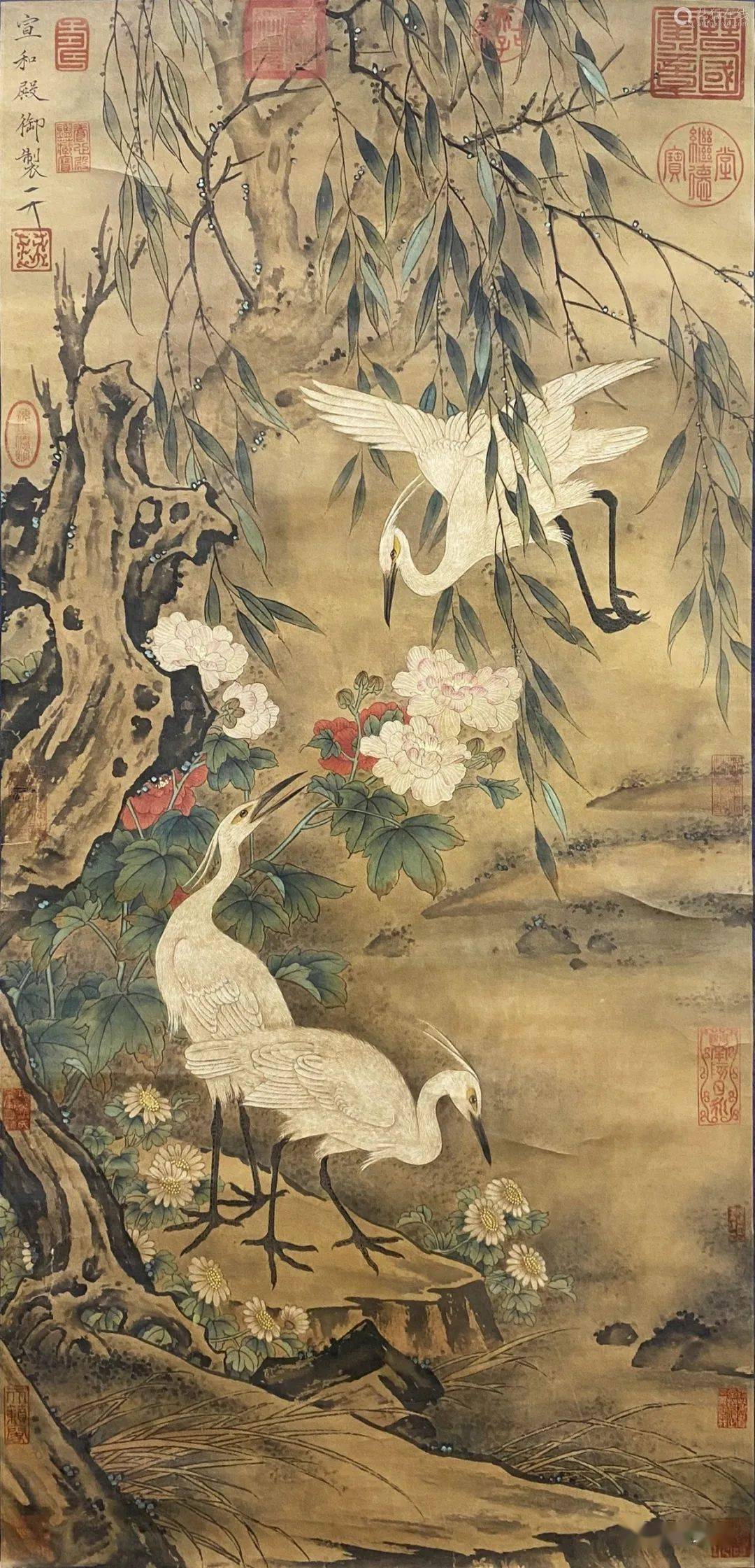 宋徽宗传世花鸟画欣赏_赵佶_艺术_绘画