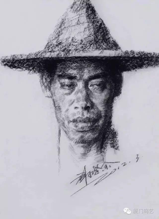 广州美院教授谢楚余素描_著名画家